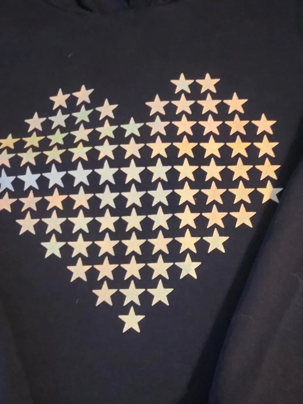 GAP Navy Girls Hoodie Dress with Iridescent Star Heart Size 8